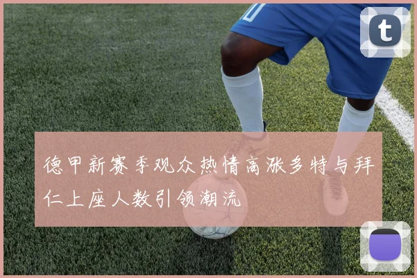 德甲新赛季观众热情高涨多特与拜仁上座人数引领潮流